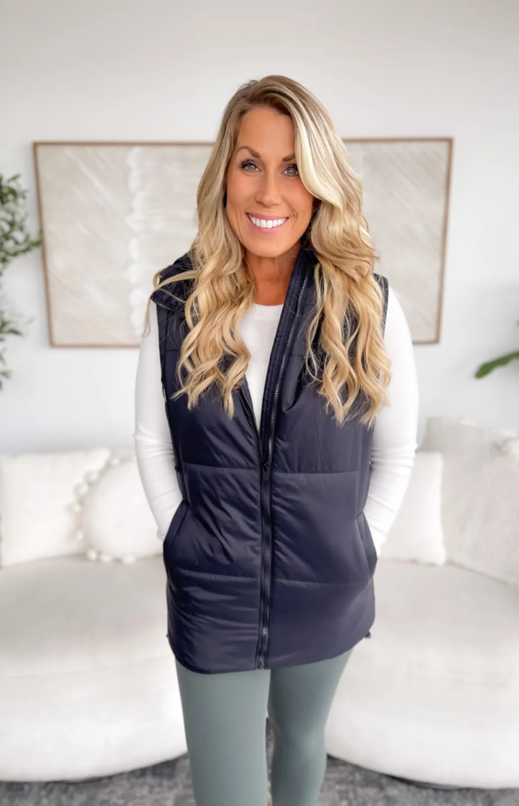 Delaney Long Padded Hooded Vest