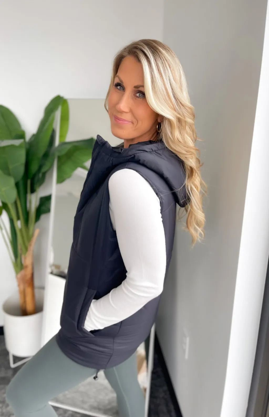 Delaney Long Padded Hooded Vest