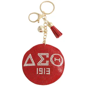 Delta Sigma Theta Red Padded Sorority Keychain