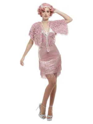 Deluxe 20's Vintage Pink Flapper Costume