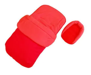 Deluxe 2in1 RED Footmuff & Headhugger To Fit Joie Litetrax 4 Wheeler Pushchair