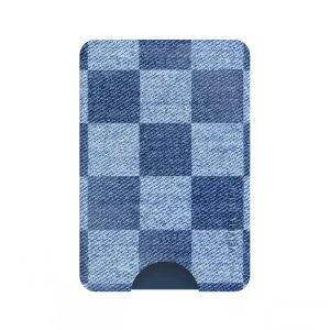 Denim Checker Magsafe Wallet