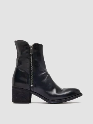 DENNER 103 - Blue Leather Ankle Boots