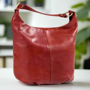 Derek Alexander Bristol Zip Top Leather Hobo Bag