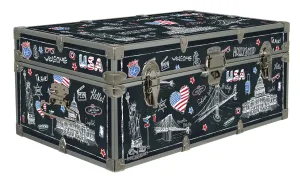 Designer Trunk - American Chalkboard Icons - 32x18x13.5"
