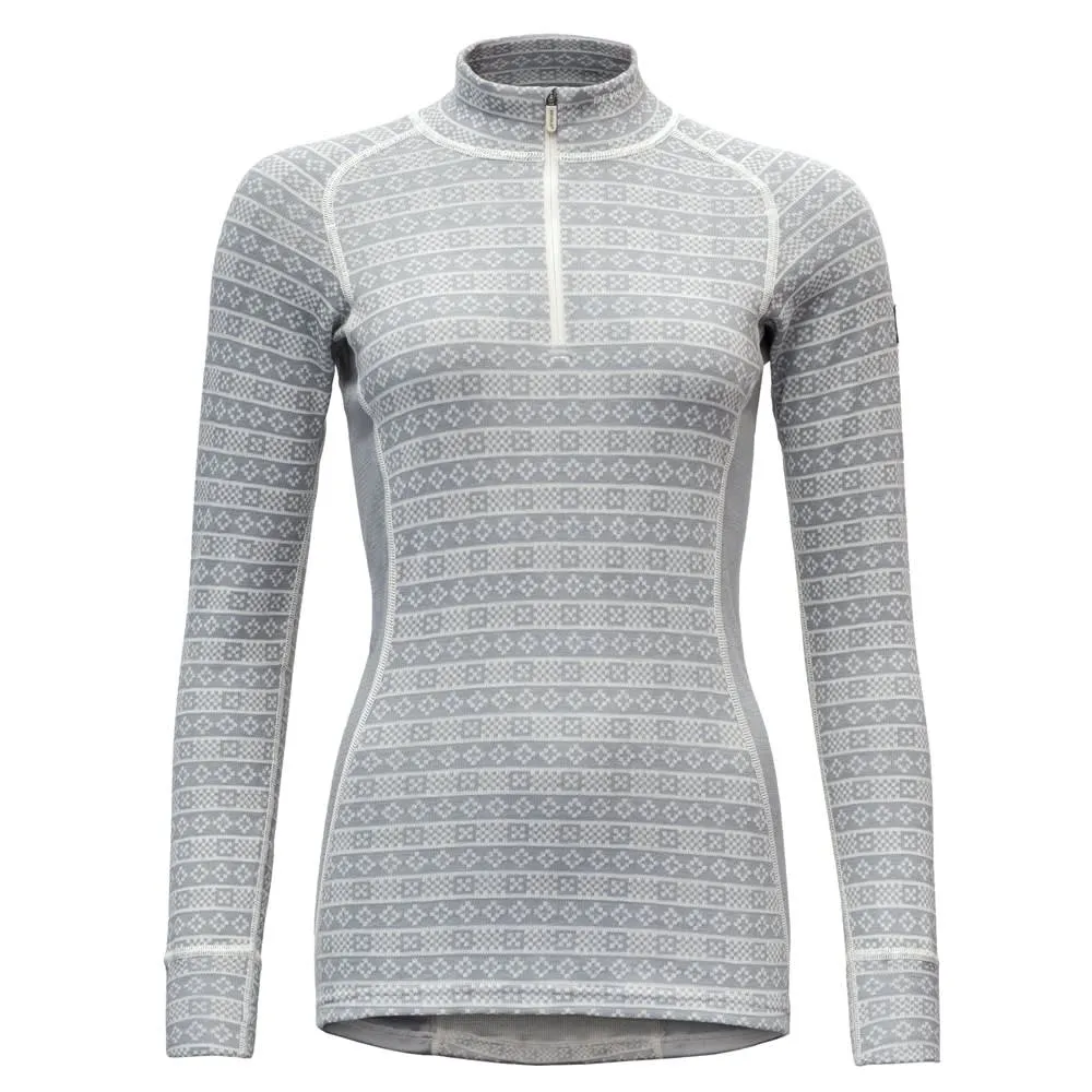 Devold Alnes Woman Half Zip Neck Grey | Buy Devold Alnes Woman Half Zip Neck Grey here | Outnorth