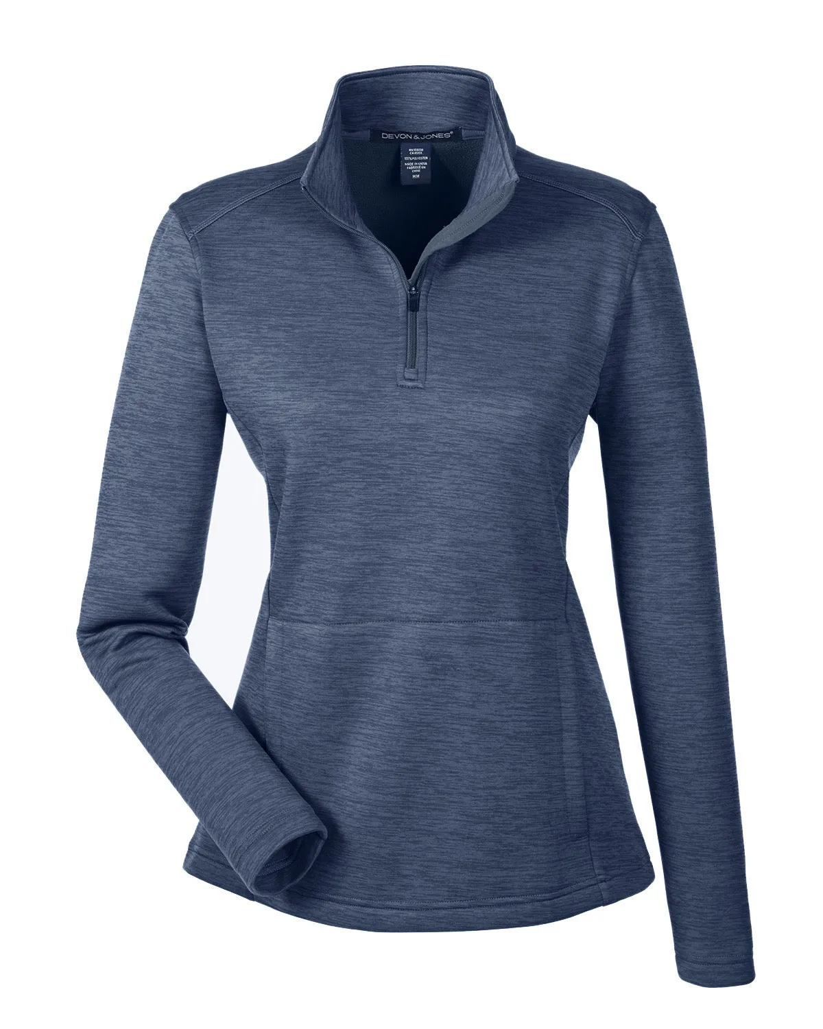DG798W Devon & Jones Ladies' Newbury Mélange Fleece Quarter-Zip