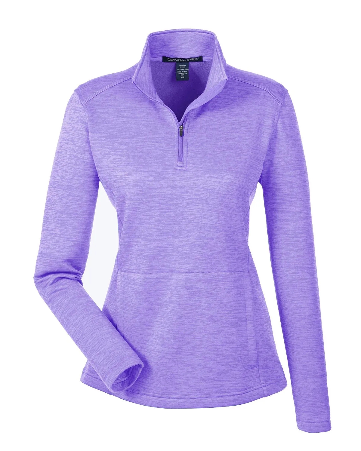 DG798W Devon & Jones Ladies' Newbury Mélange Fleece Quarter-Zip