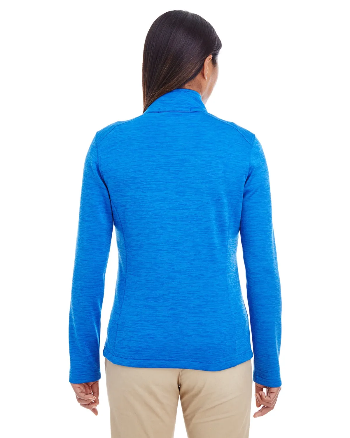 DG798W Devon & Jones Ladies' Newbury Mélange Fleece Quarter-Zip