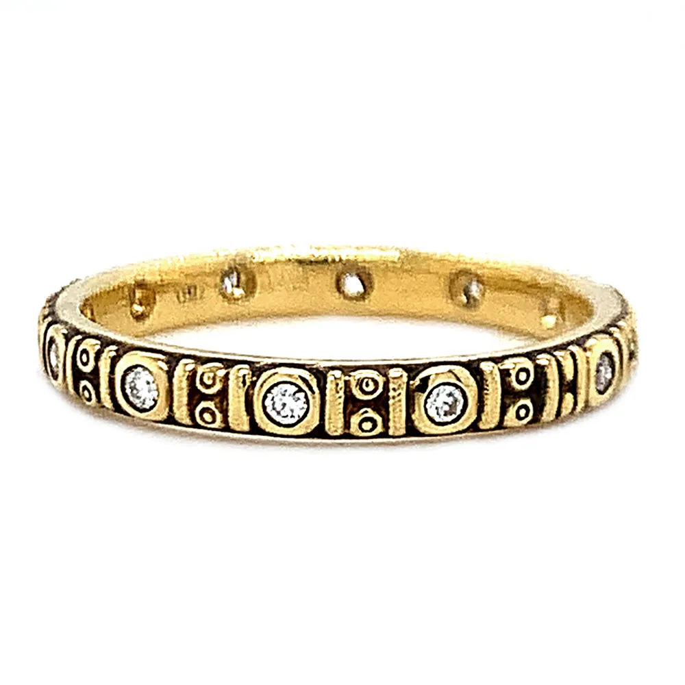 Diamond & Yellow Gold Band - "Circle"