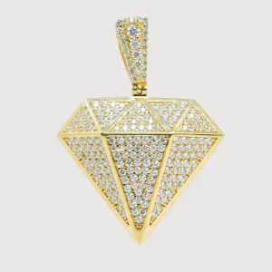 Diamond Shaped Pendant – 14K
