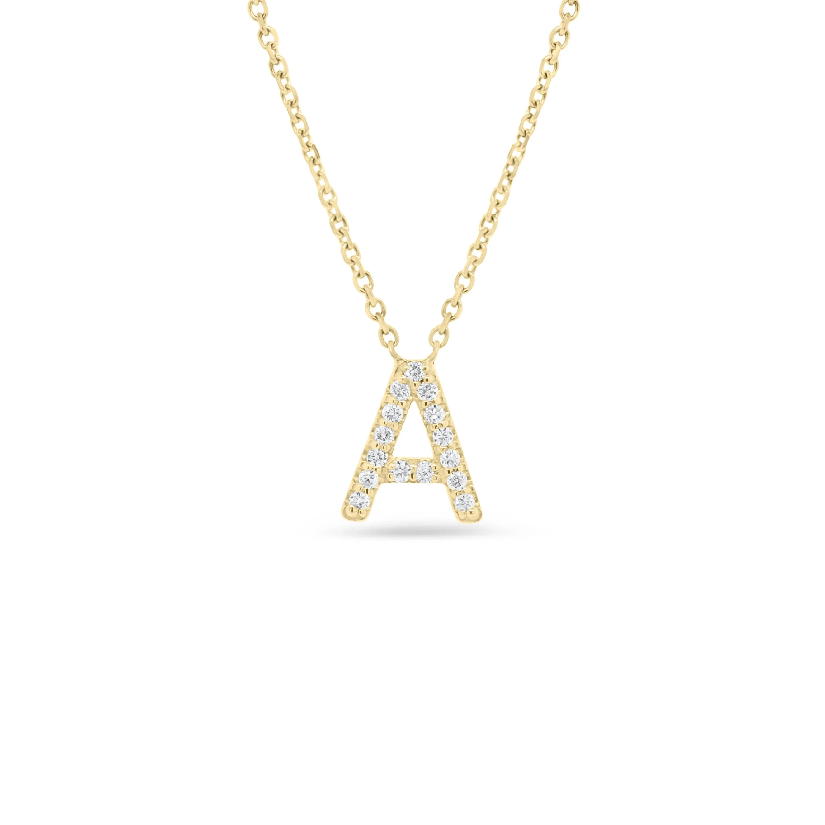Diamond Uppercase Initial Pendant