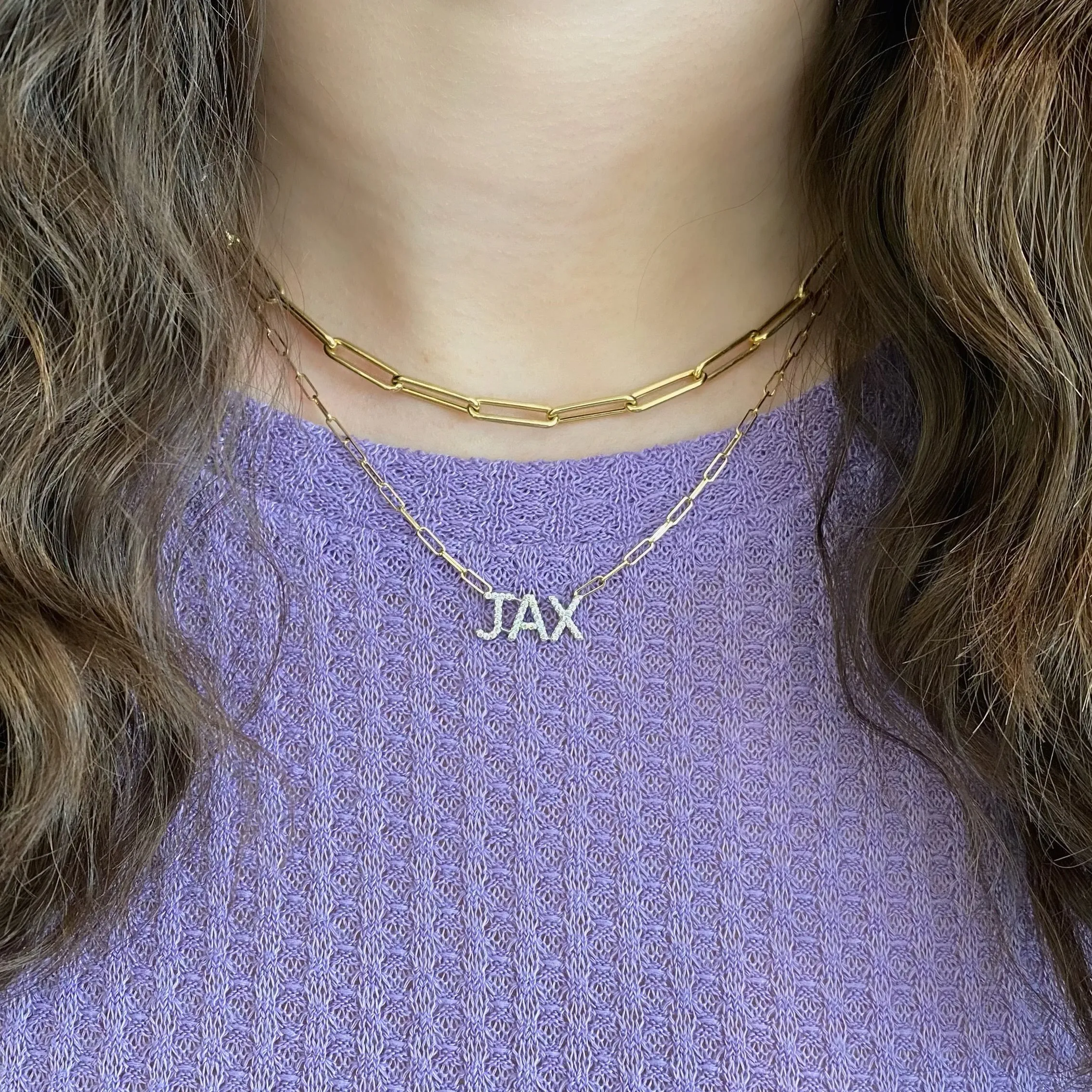 Diamond Uppercase Initial Pendant