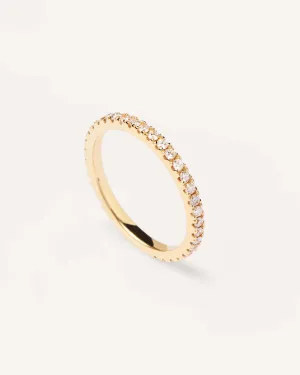 Diamonds and gold Eternity Medium Ring