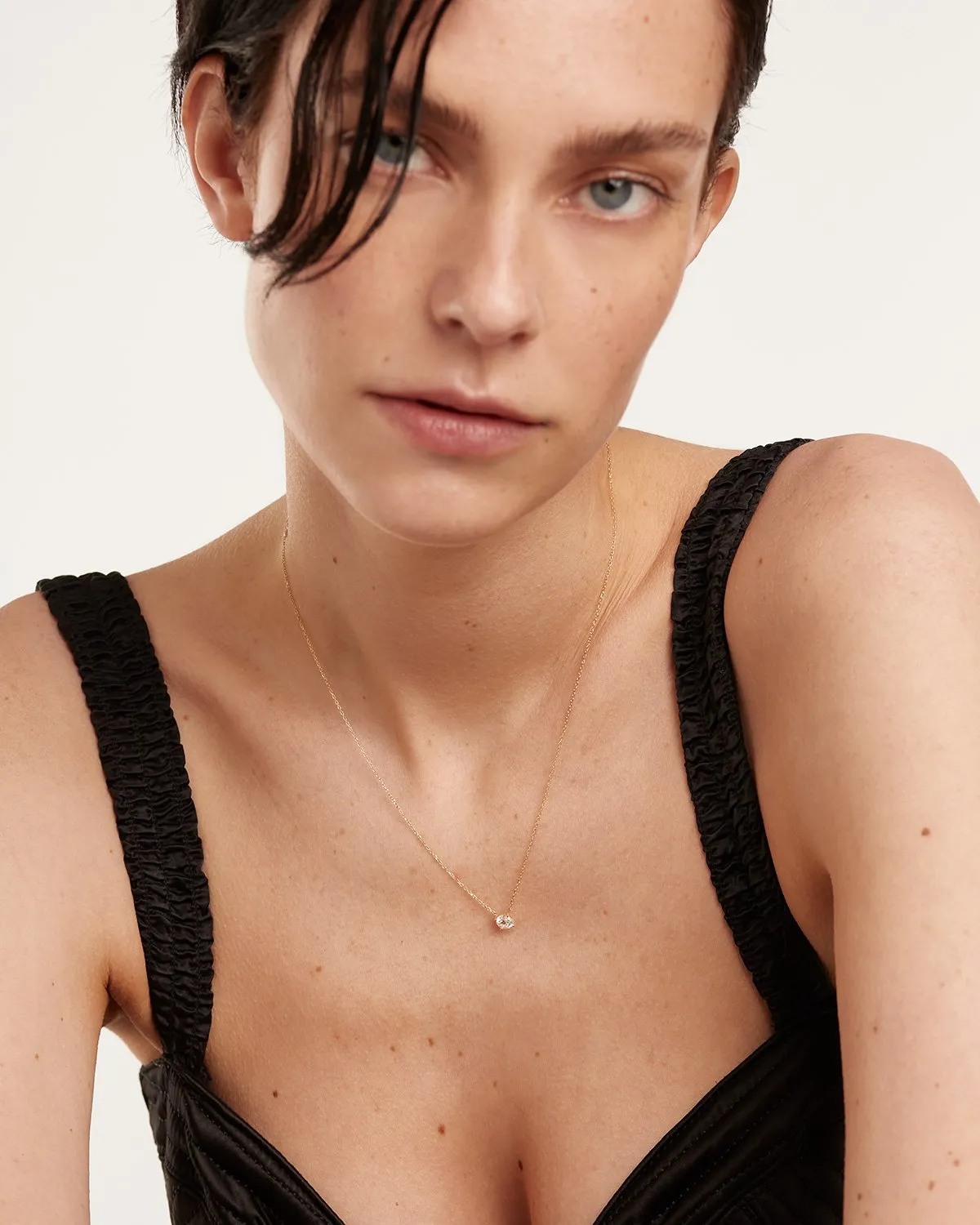 Diamonds and Gold Solitaire Supreme Necklace