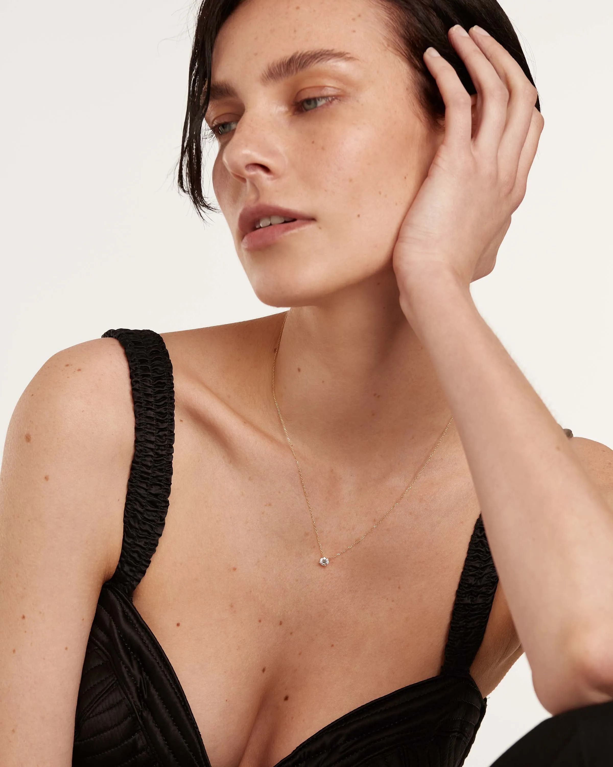 Diamonds and Gold Solitaire Supreme Necklace