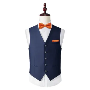DiBanGu Kids Bow Tie Hot Orange Paisley Silk Pre-Bow Tie Hanky Set