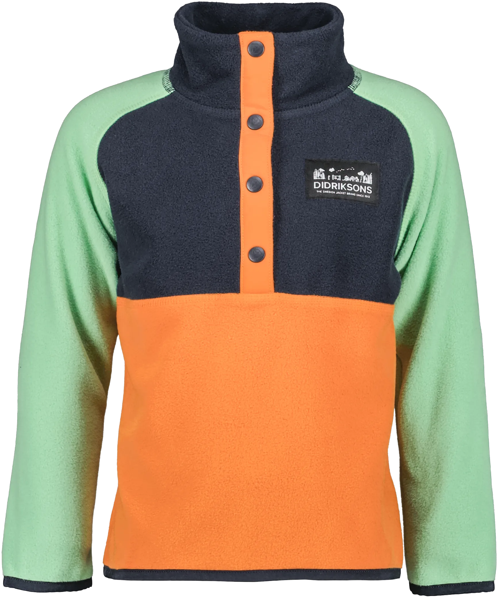 Didriksons Kids&#x27; Monte Half Button 4 Orange Jam | Buy Didriksons Kids&#x27; Monte Half Button 4 Orange Jam here | Outnorth