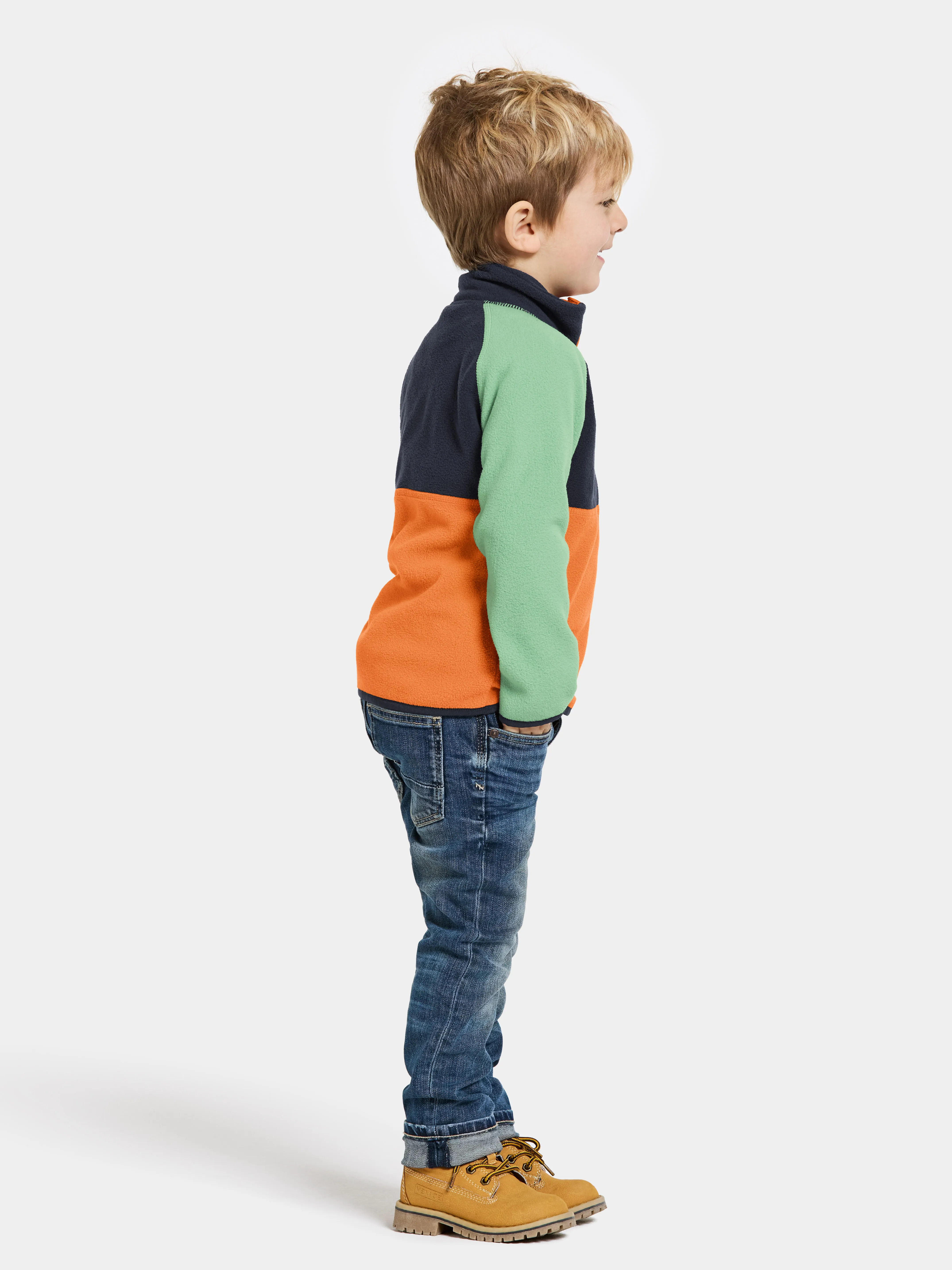Didriksons Kids&#x27; Monte Half Button 4 Orange Jam | Buy Didriksons Kids&#x27; Monte Half Button 4 Orange Jam here | Outnorth