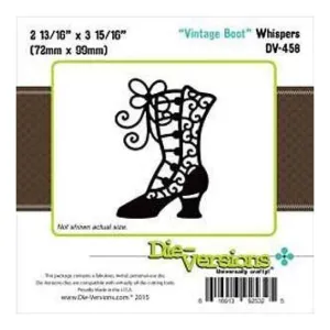 Die-Versions Whispers Die Vintage Boots  2.8125Inch X3.9375Inch*