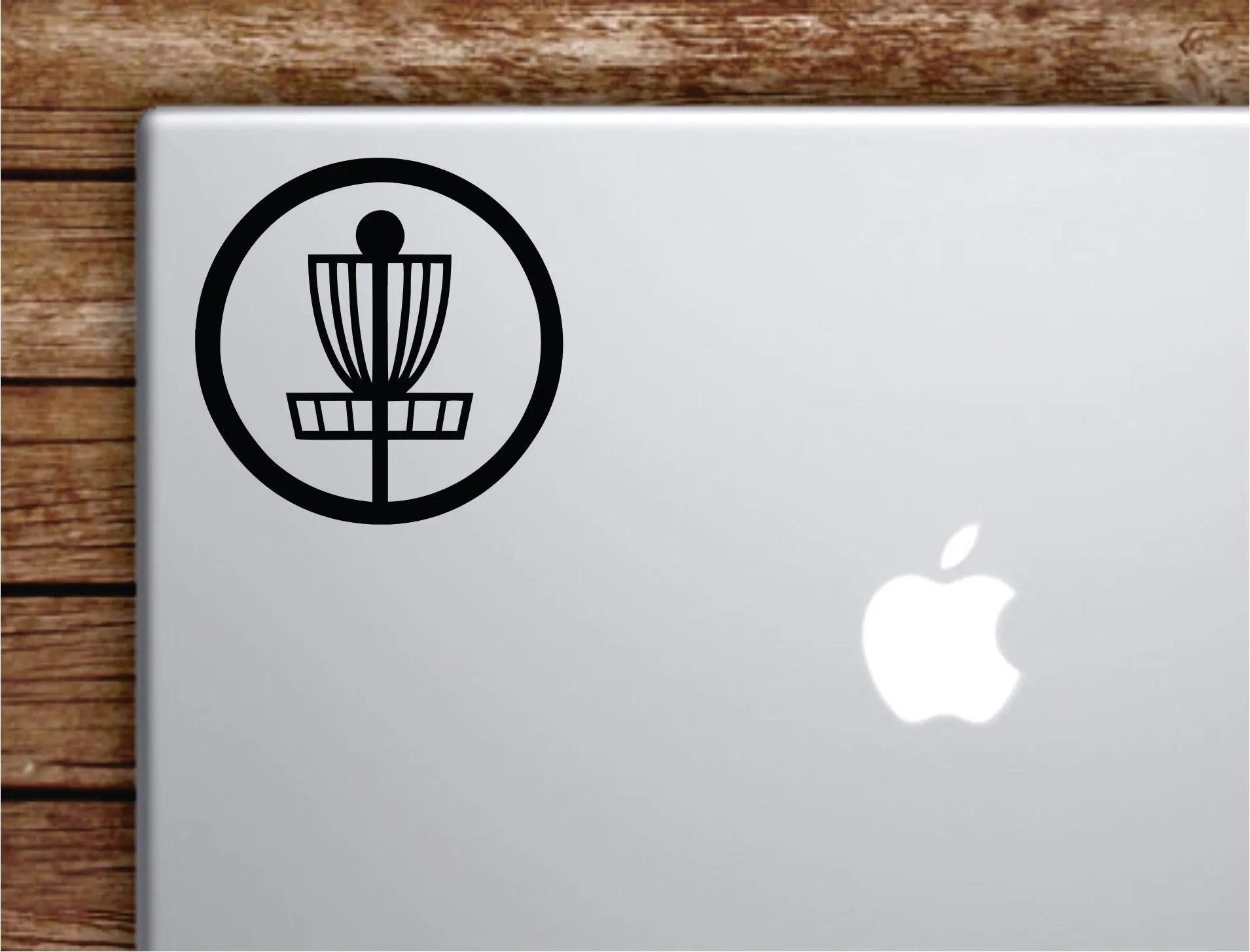 Disc Golf Basket V2 Laptop Wall Decal Sticker Vinyl Art Quote Macbook Apple Decor Car Window Truck Kids Baby Teen Sports Frisbee