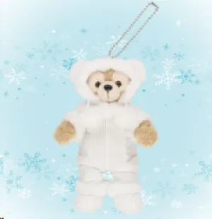 Disney Duffy & Friends White Wintertime Wonders Plush Badge Keychain