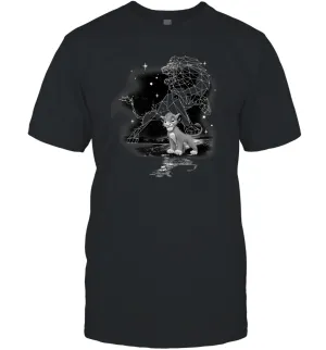 Disney Lion King Young Simba Star Gazing Premium Men Cotton T-Shirt
