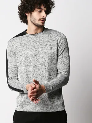 Disrupt Men Grey Textured Streetstyle Pullover