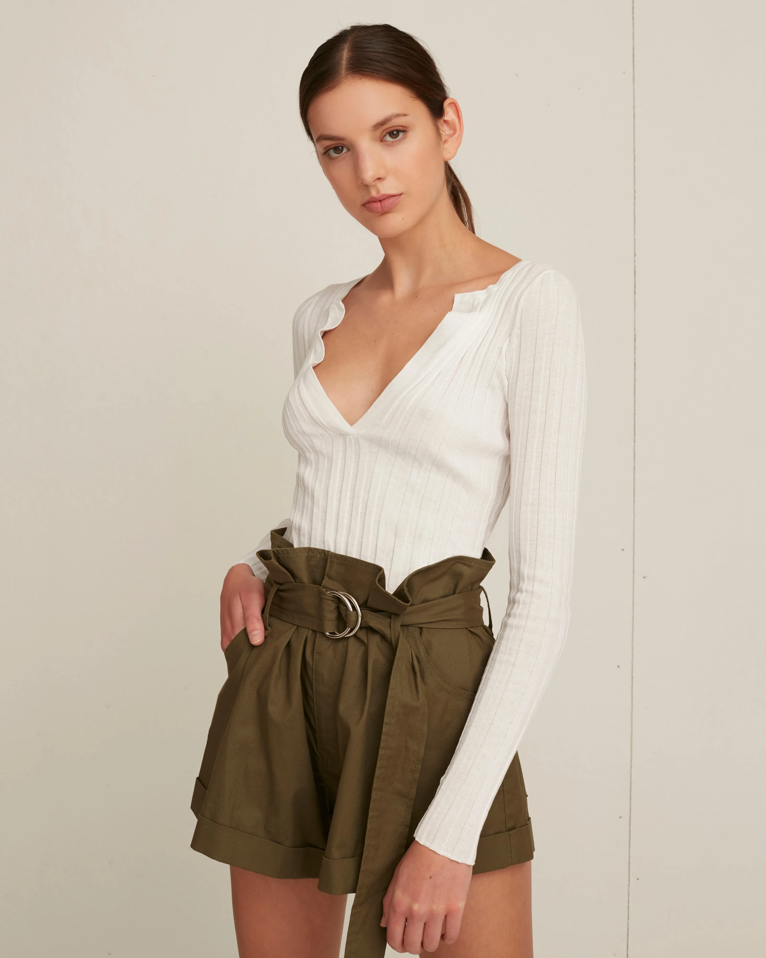 Dixon Paper Bag Lightweight Canvas Short in Forest