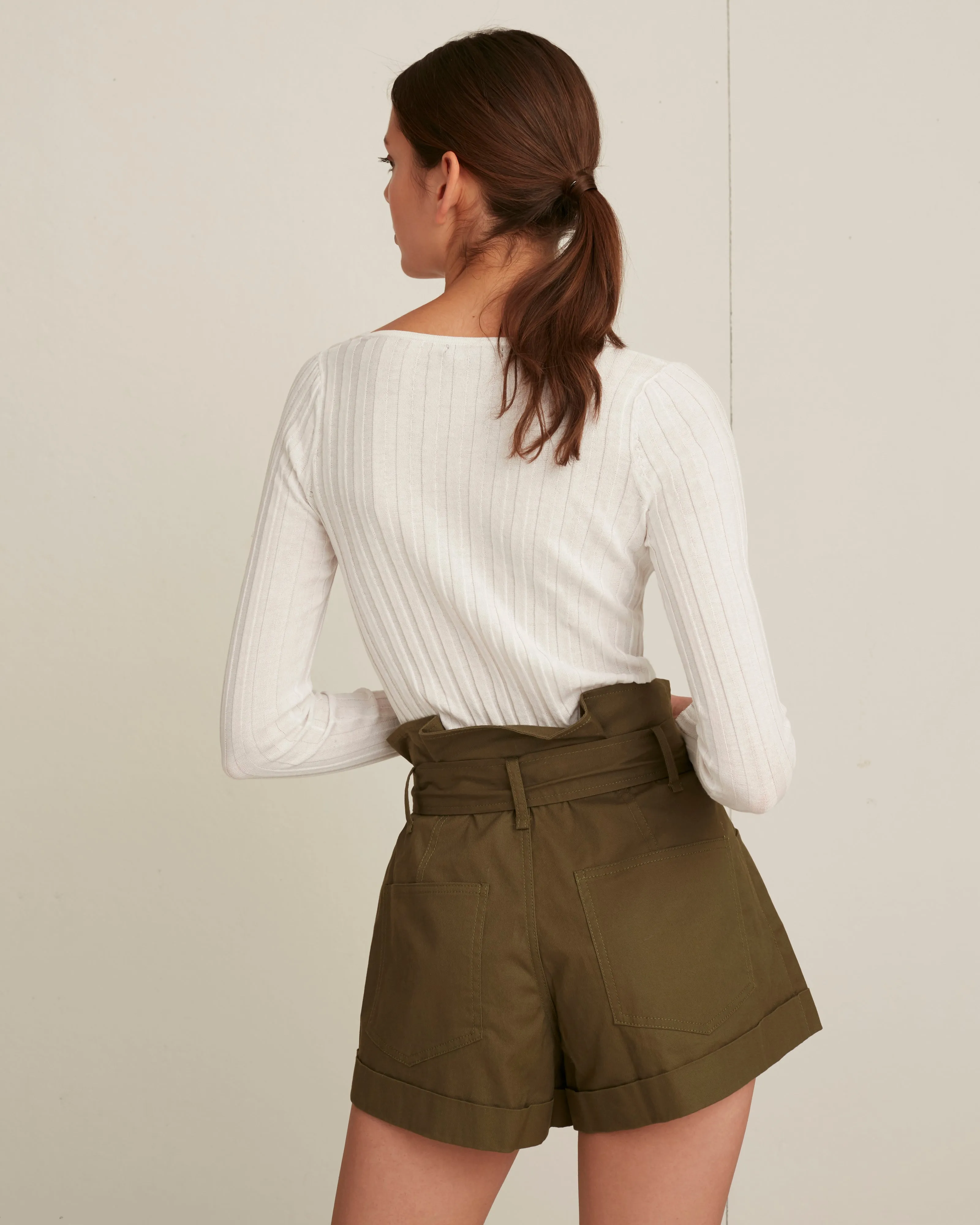 Dixon Paper Bag Lightweight Canvas Short in Forest