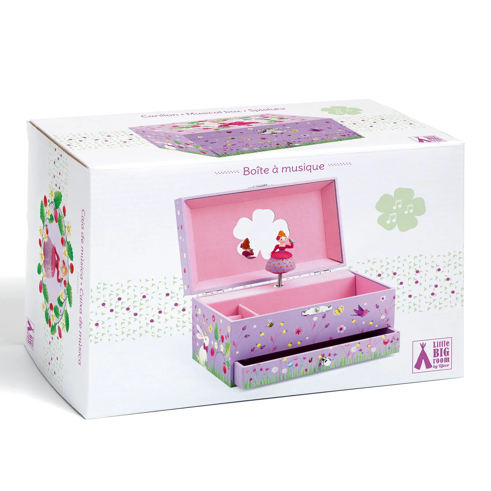 Djeco Wooden Musical Jewellery Box – Princesses Melody
