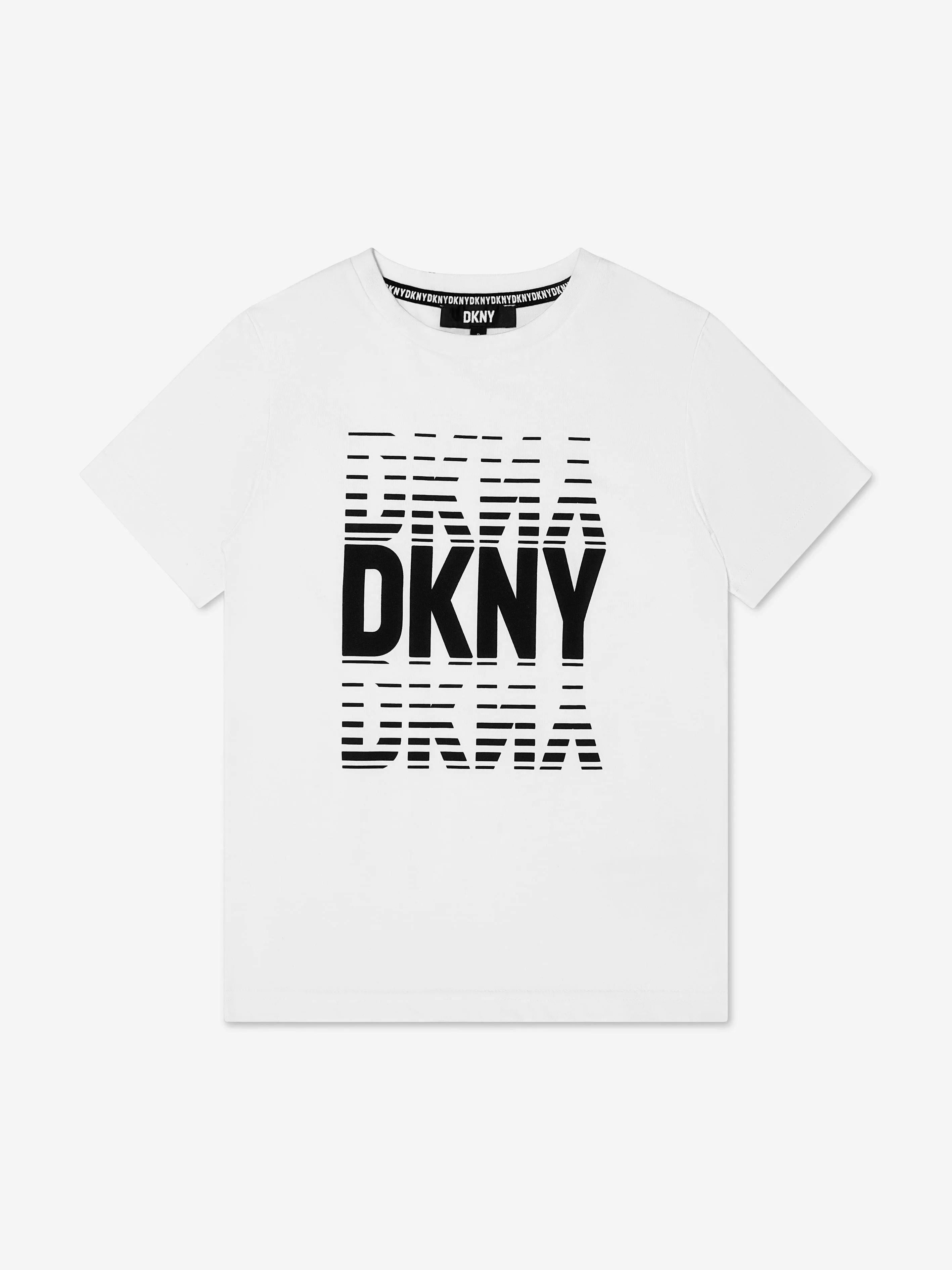 DKNY Boys Organic Cotton Logo T-Shirt in White