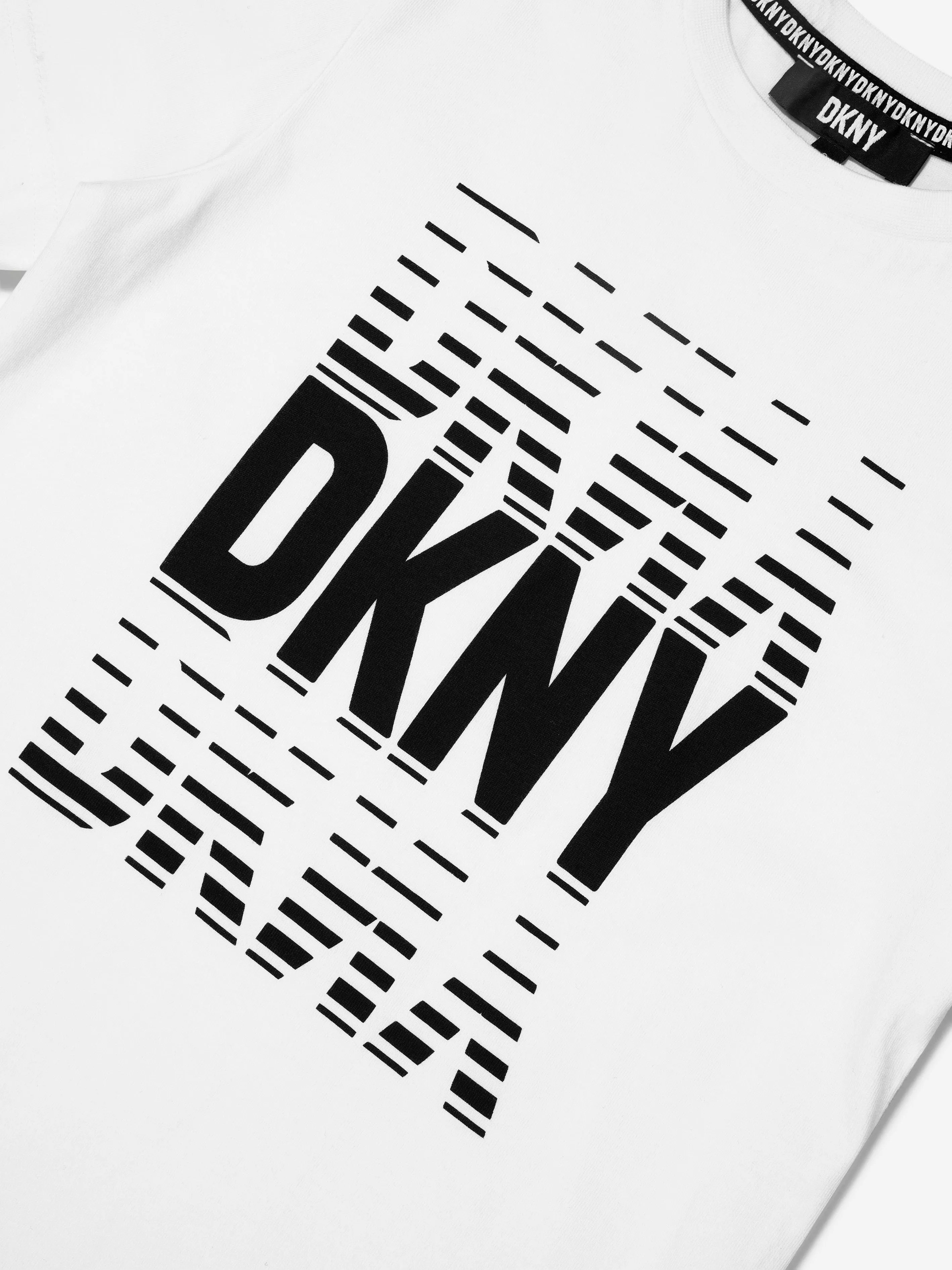 DKNY Boys Organic Cotton Logo T-Shirt in White
