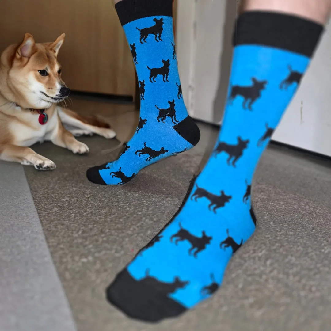 Dog Pattern Socks from the Sock Panda (Adult Large - Men's Shoe Sizes 8-12)