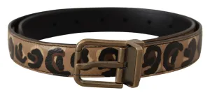 Dolce & Gabbana Chic Engraved Logo Leather Belt