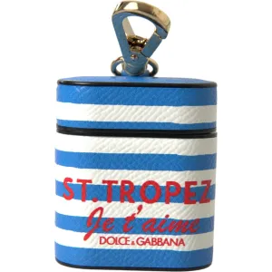 Dolce & Gabbana Chic Striped Leather Airpods Case