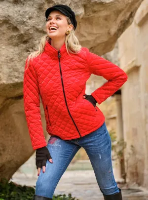 Dolcezza Quilted Jacket 73812 - High Shine Red