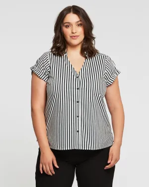 Dominica Striped Top | Print