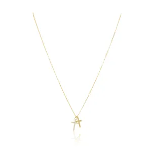Double Cross Necklace
