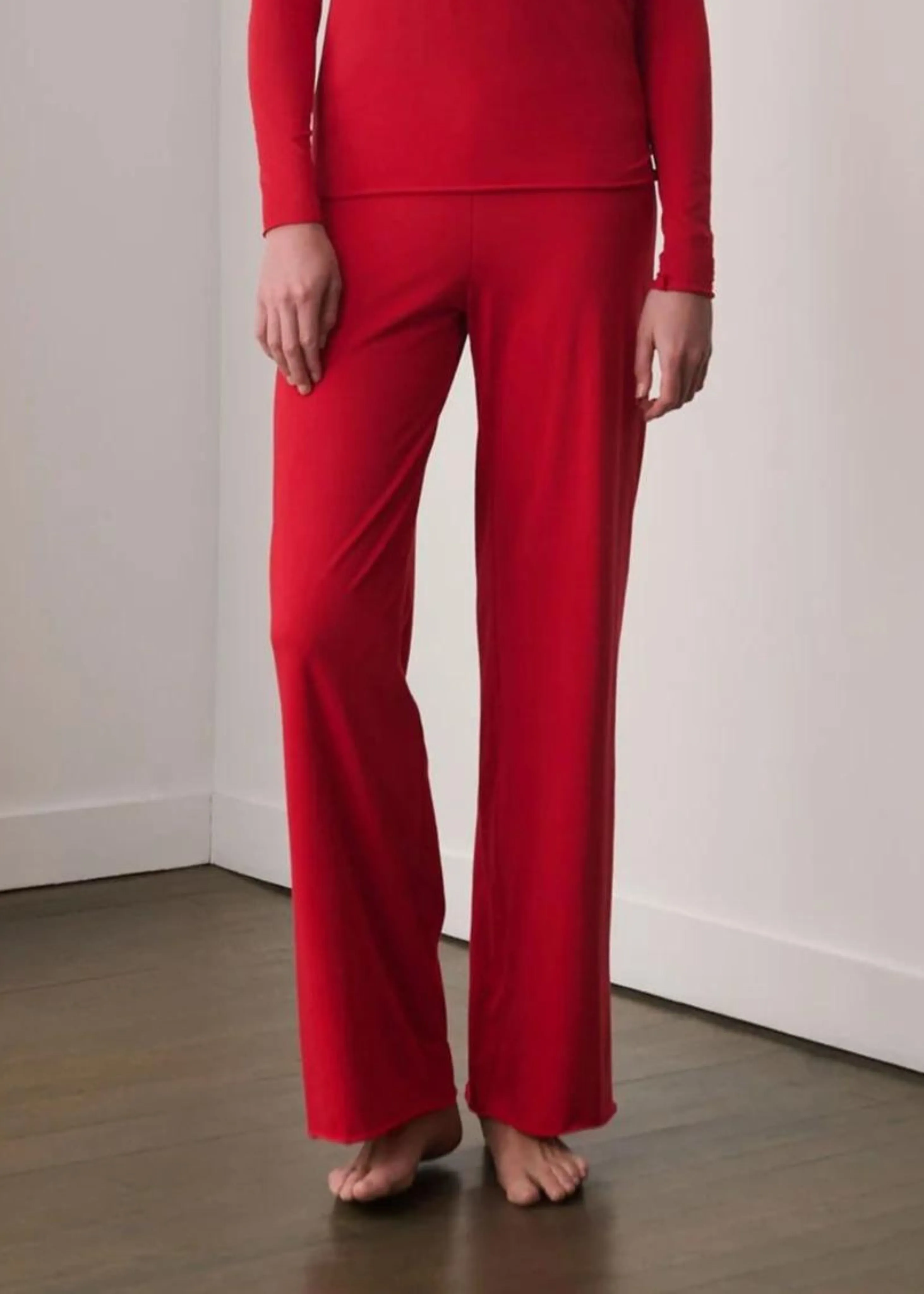 Double layer pants, red