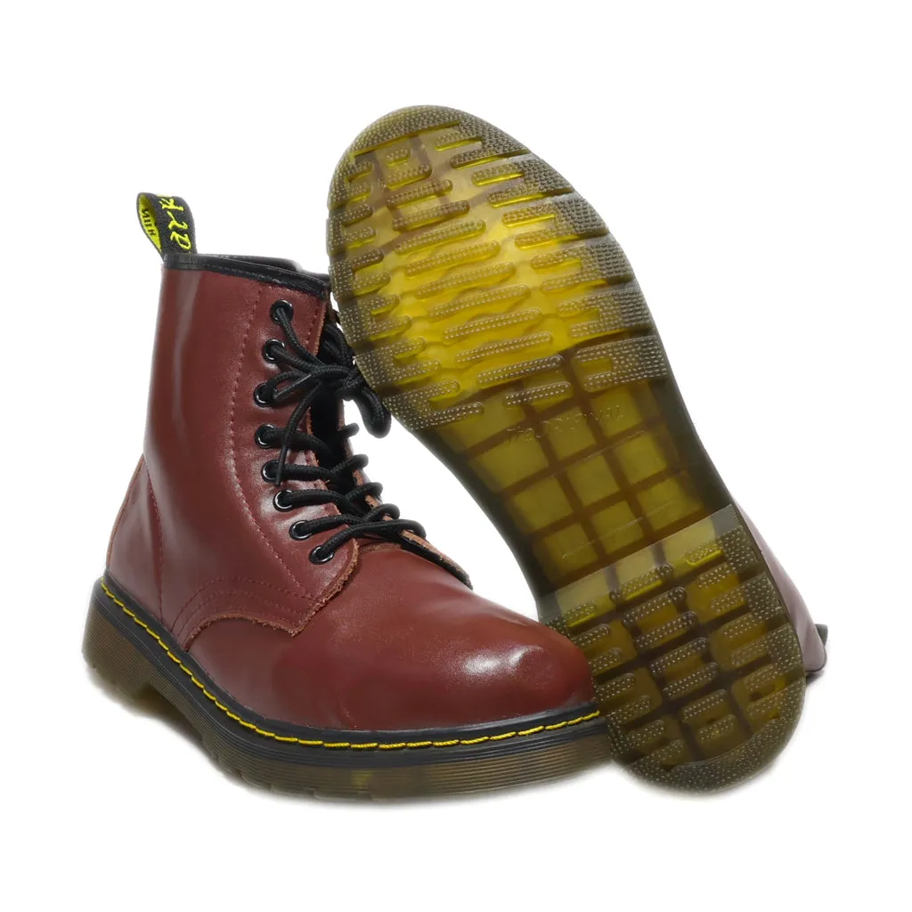 Dr. Martens Ankle Boots Leather Maroon Colour For Men