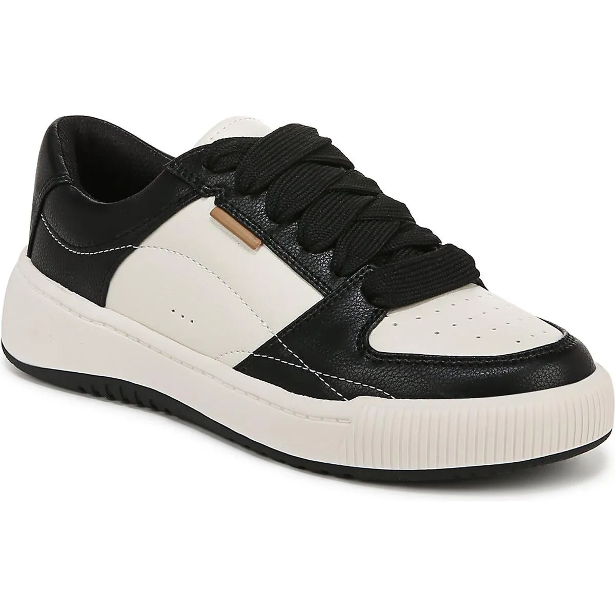 Dr. Scholl's Shoes Womens Faux Leather Lace-Up Casual And Fashion Sneakers