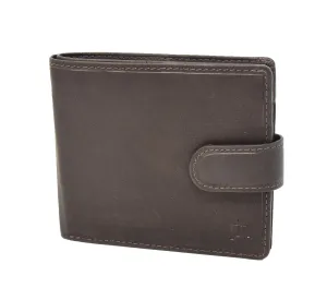 DR418 Men's Slim Folding Leather Wallet Brown