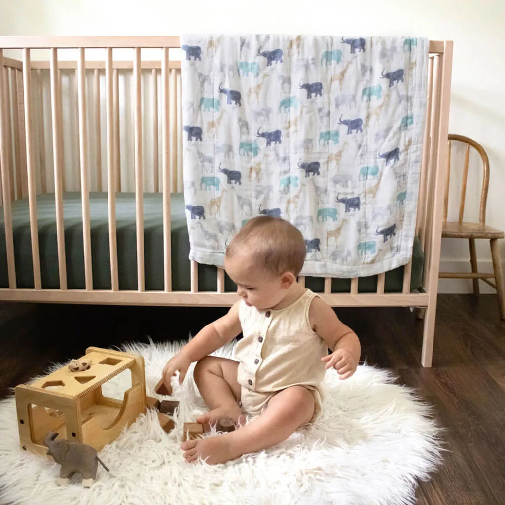 Dream Blanket Bamboo Expedition Elephants Giraffes