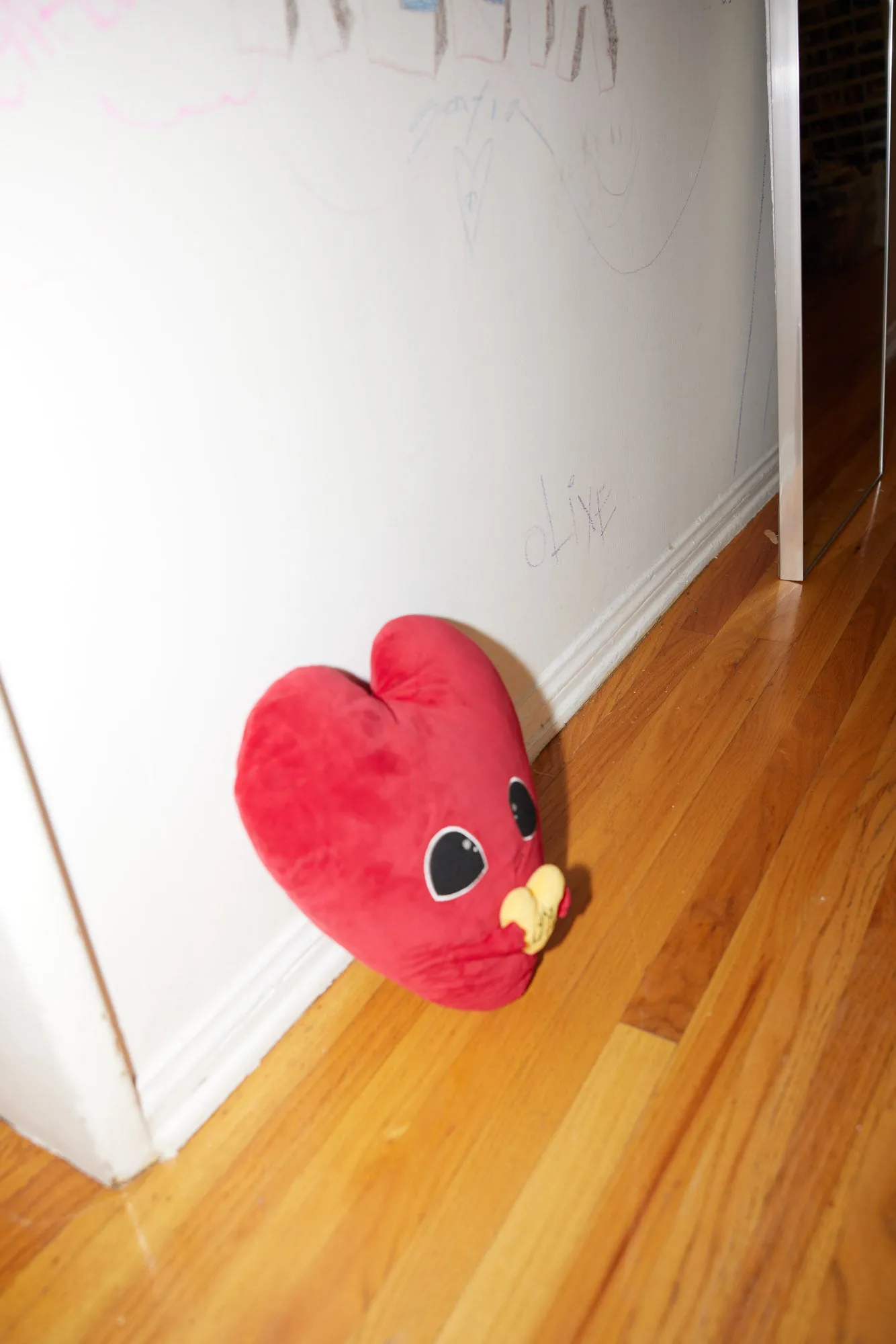 drew heart plush