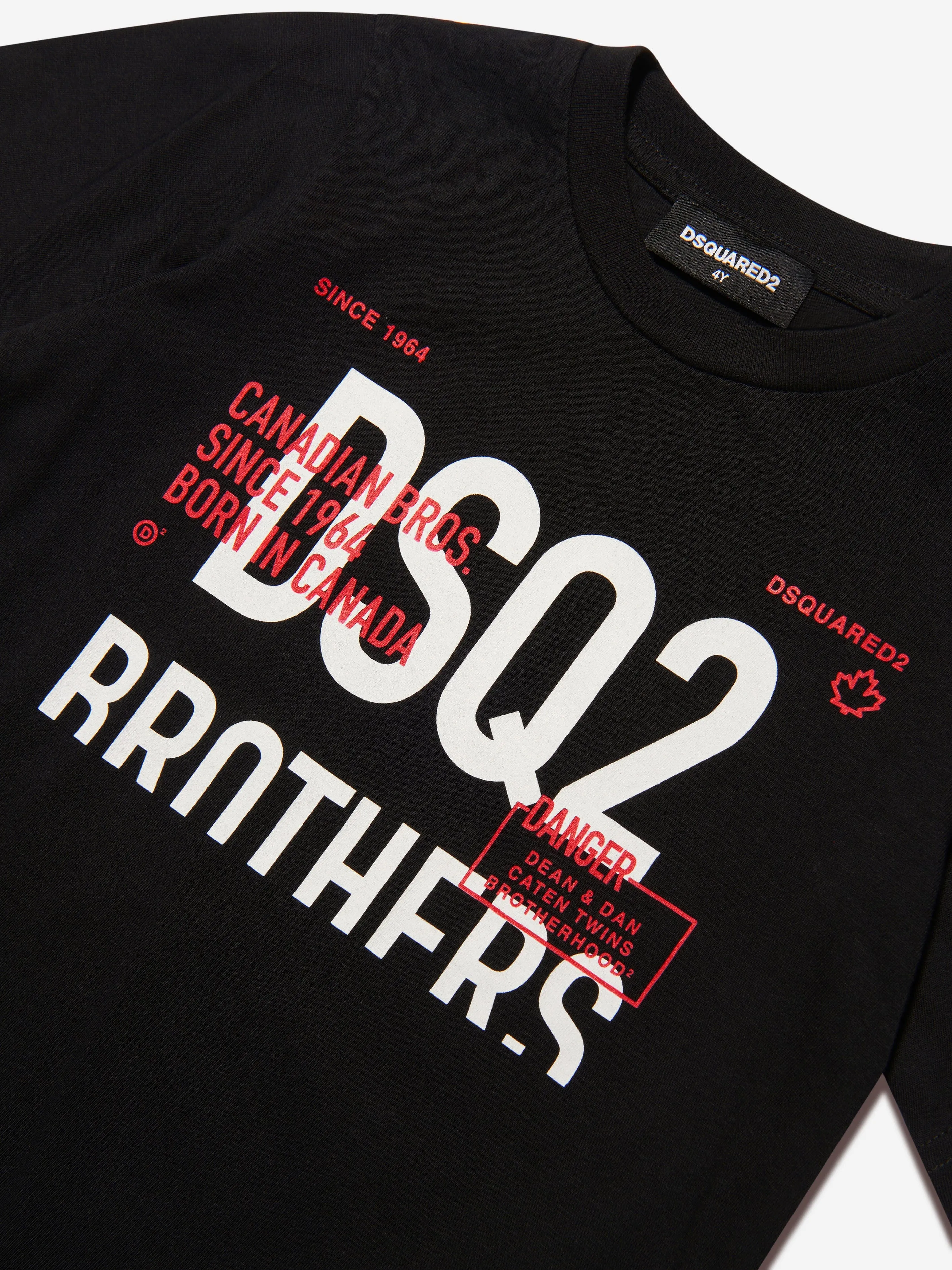 Dsquared2 Kids Slouch Fit Brothers Logo T-Shirt