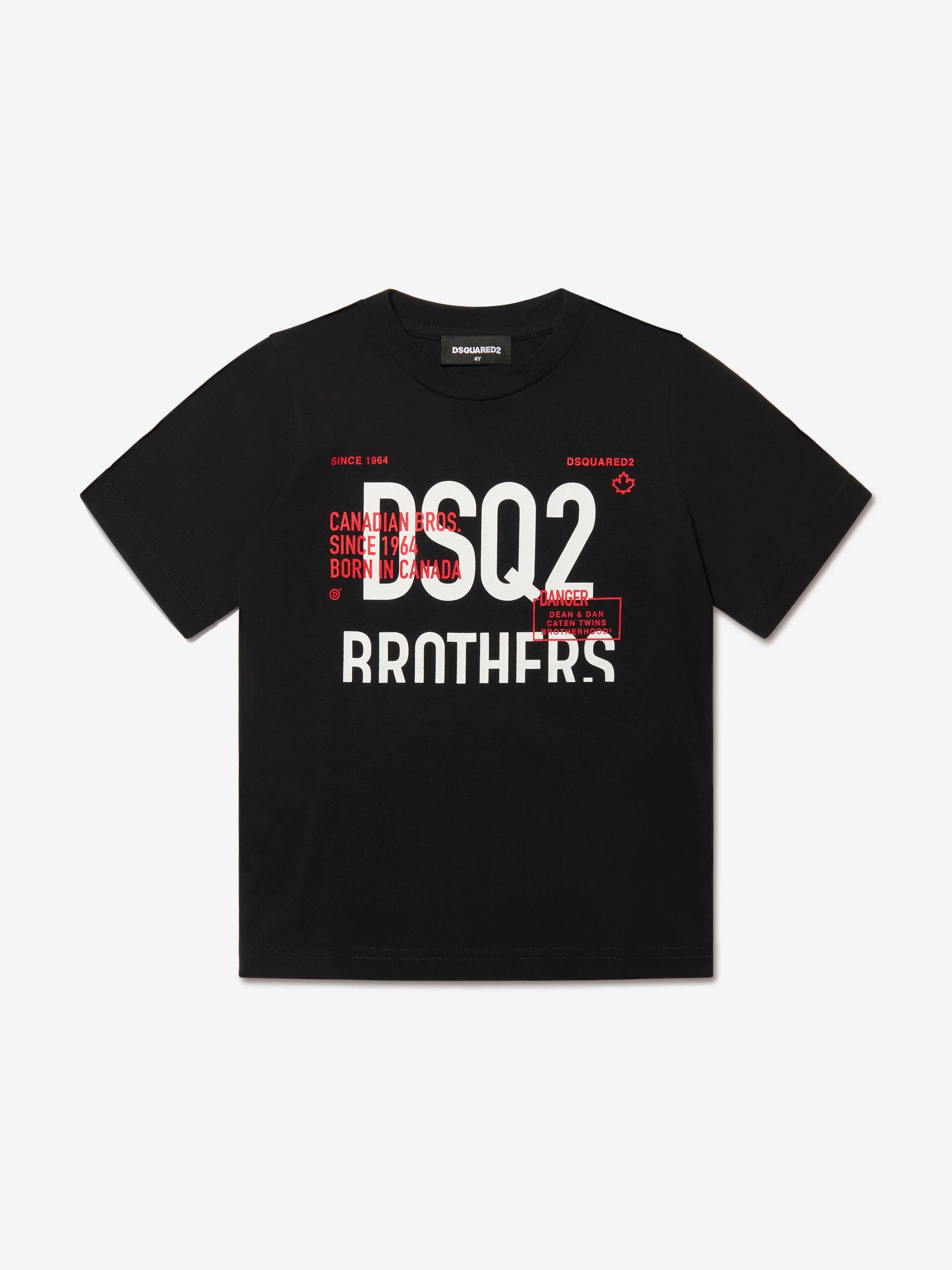 Dsquared2 Kids Slouch Fit Brothers Logo T-Shirt