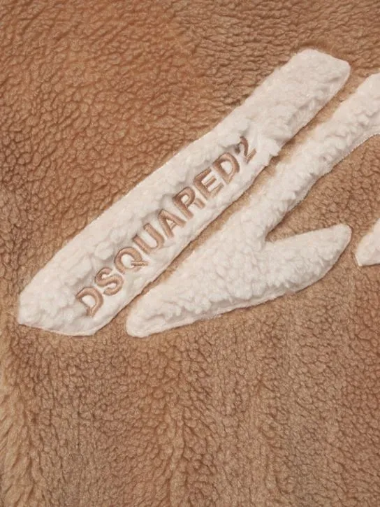 Dsquared2   Relax fit zipped teddy hoodie 