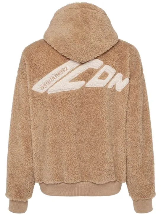 Dsquared2   Relax fit zipped teddy hoodie 