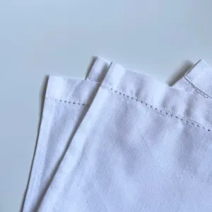 Dunroven House Cotton / Linen Tea Towel - White